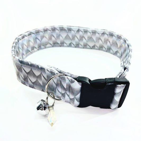 Grey Holographic Scales Fursuit Collar