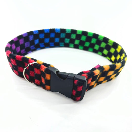 Rainbow Checkered Fursuit Collar