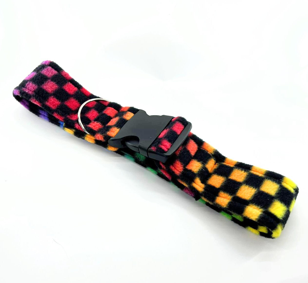 Rainbow Checkered Fursuit Collar