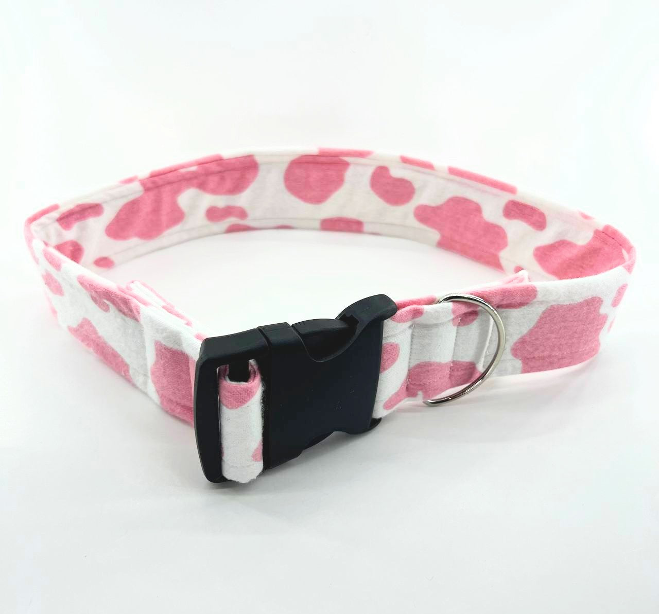 Pink Cowprint Fursuit Collar