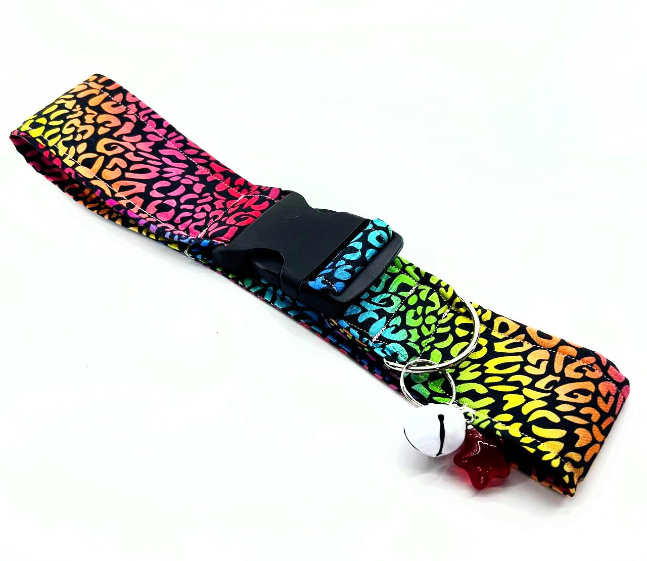 Rainbow Leopard Print Fursuit Collar