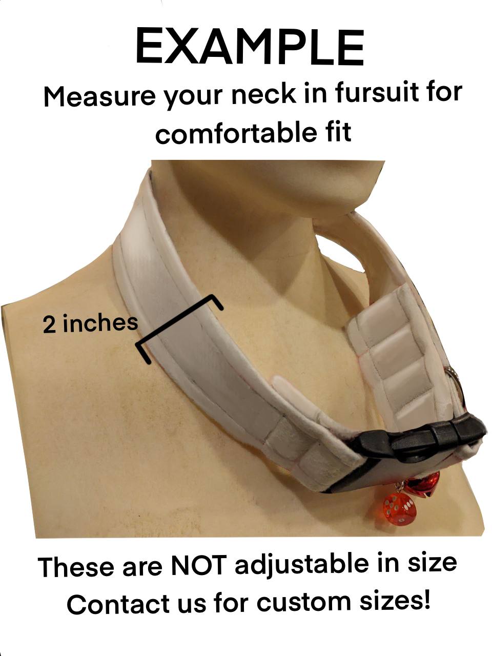 White Checkered Fursuit Collar